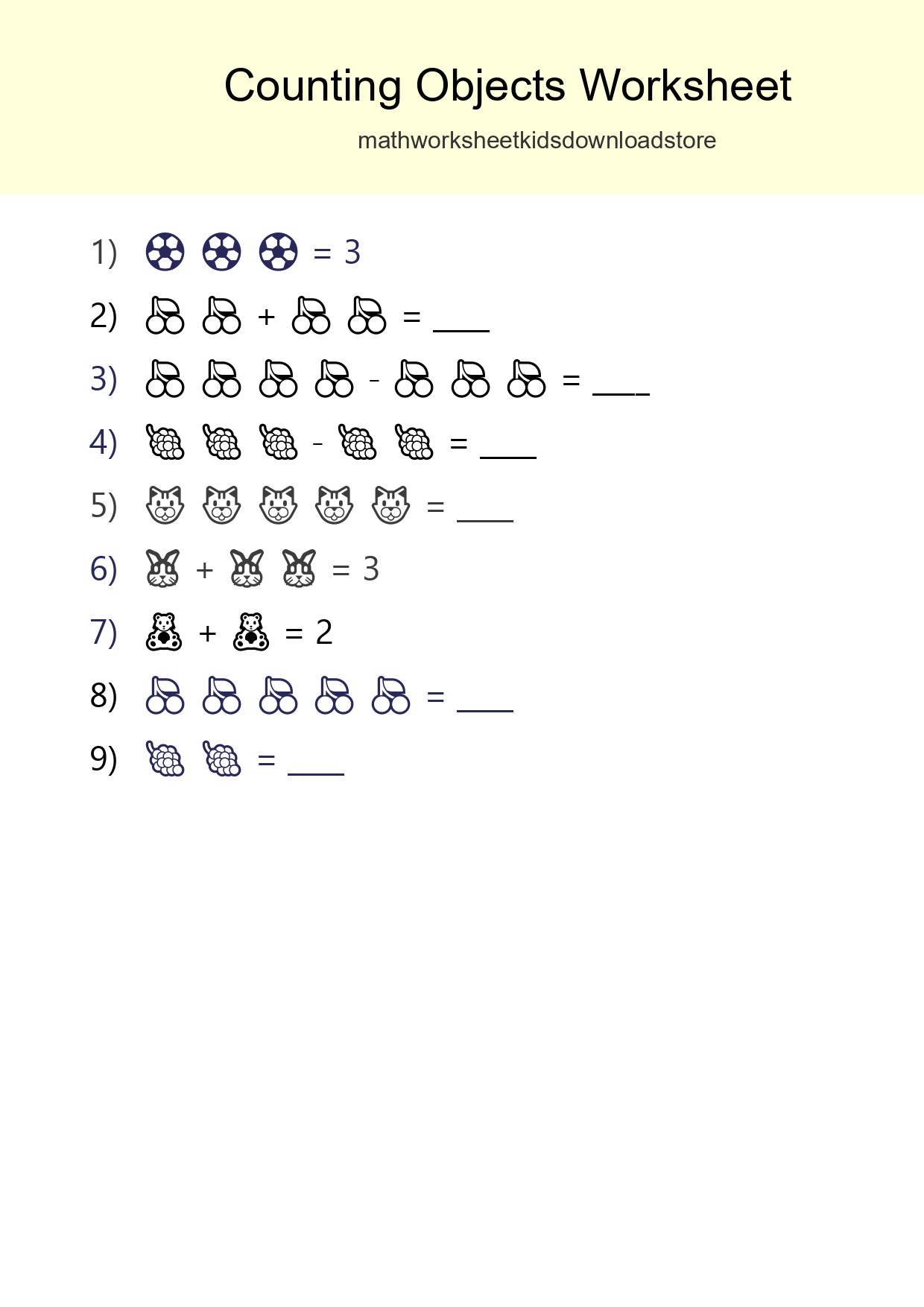 Learn Counting With Pictures Worksheet (Pre-K) - Part 69