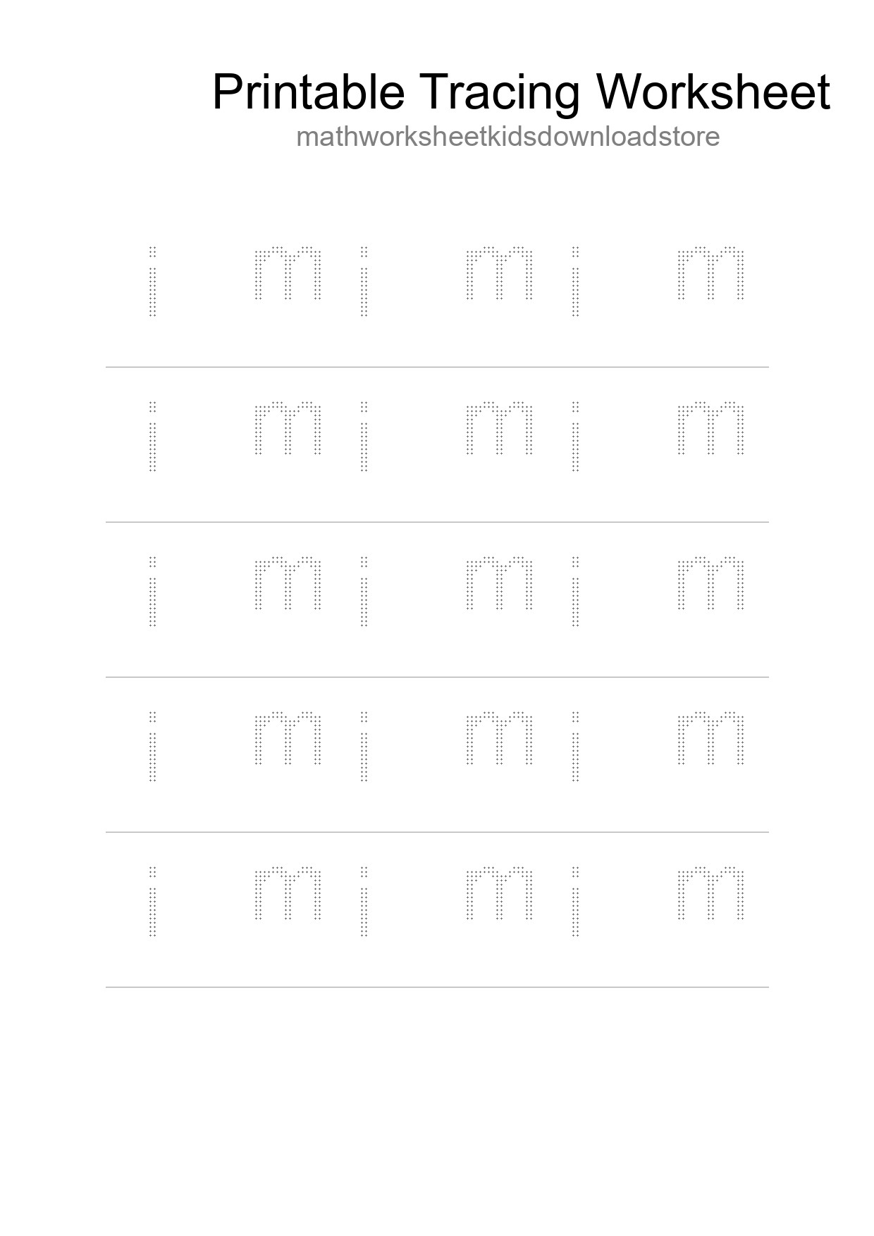 Printable Tracing Worksheet For Kids - Part 120