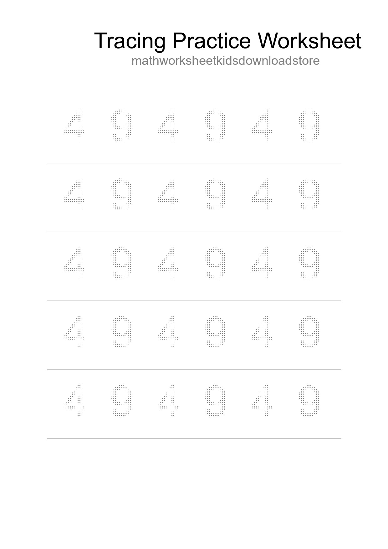 Printable Tracing Worksheet For Kids - Part 164