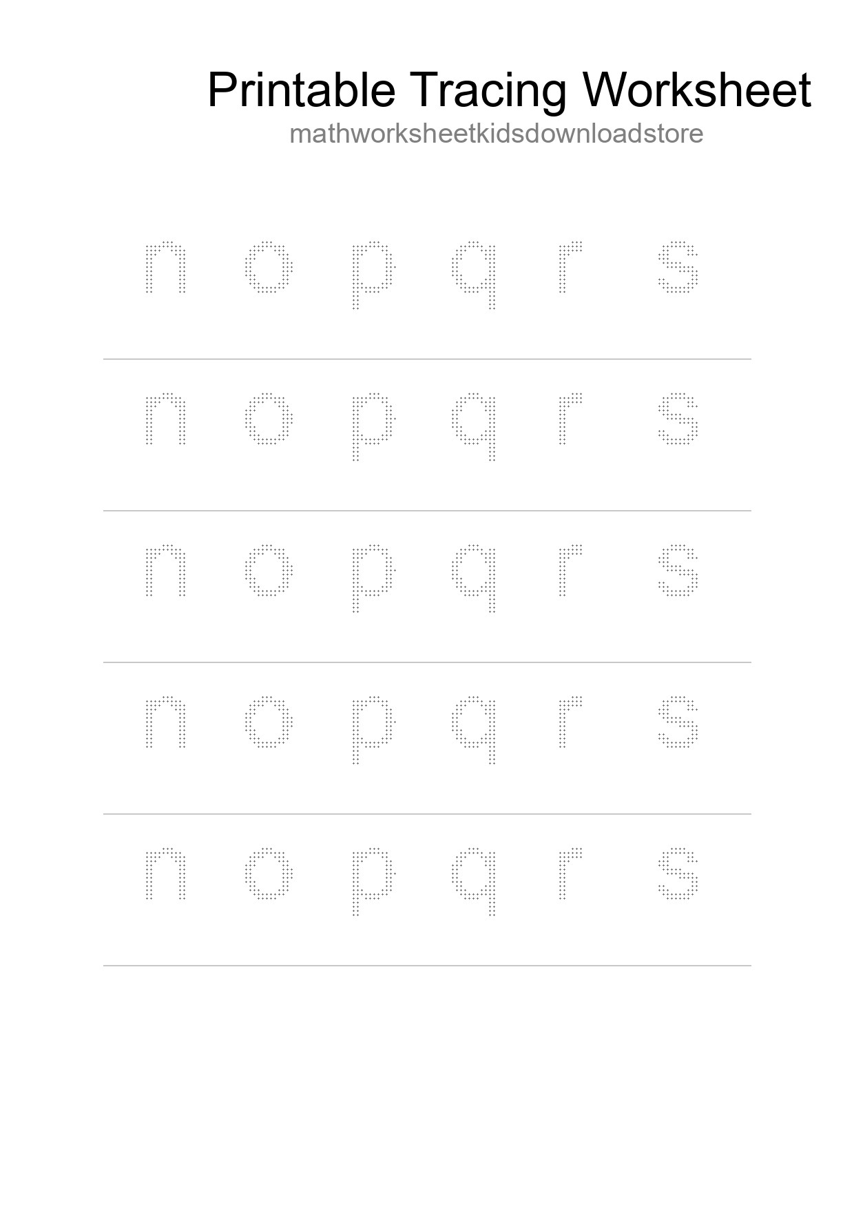 Printable Tracing Worksheet For Kids - Part 186