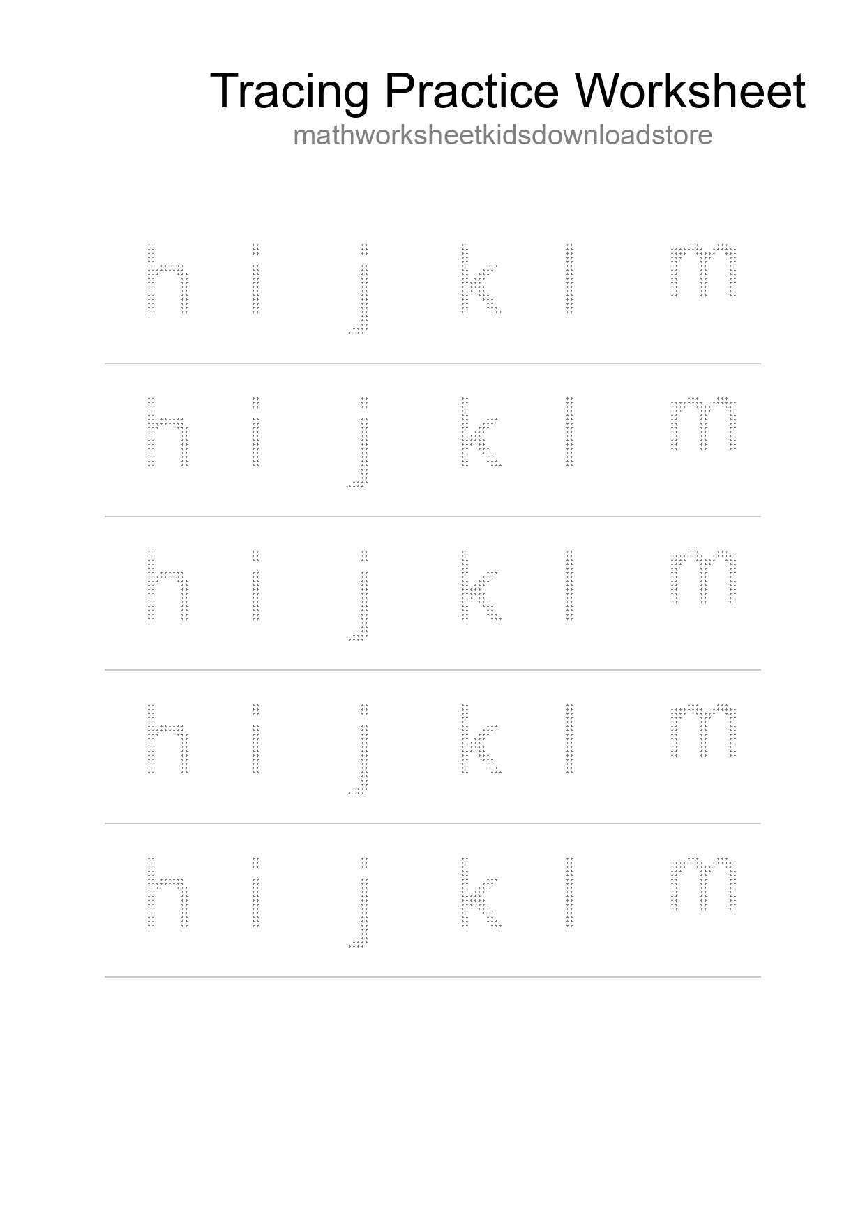 Printable Tracing Worksheet For Kids - Part 21