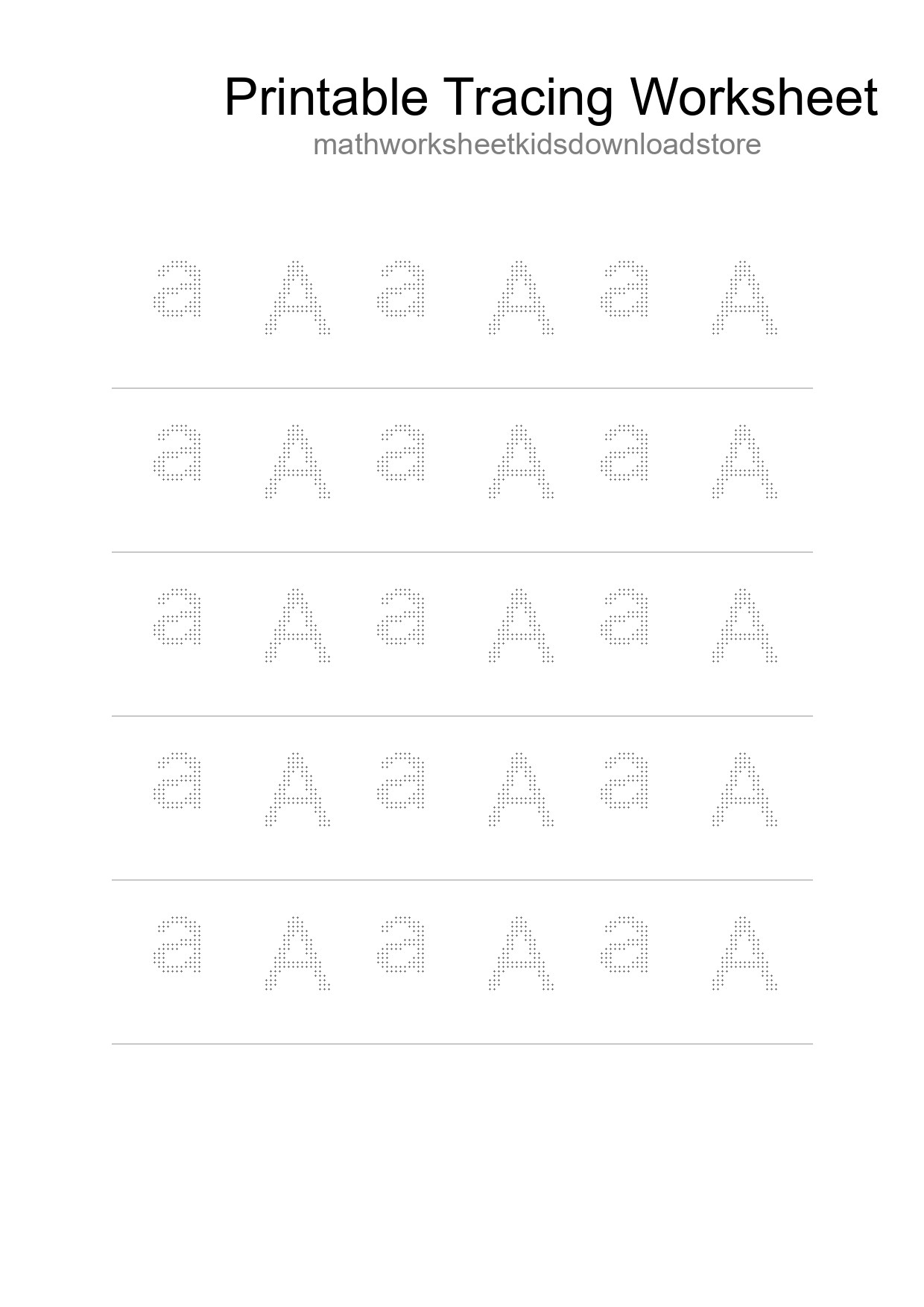 Printable Tracing Worksheet For Kids - Part 65