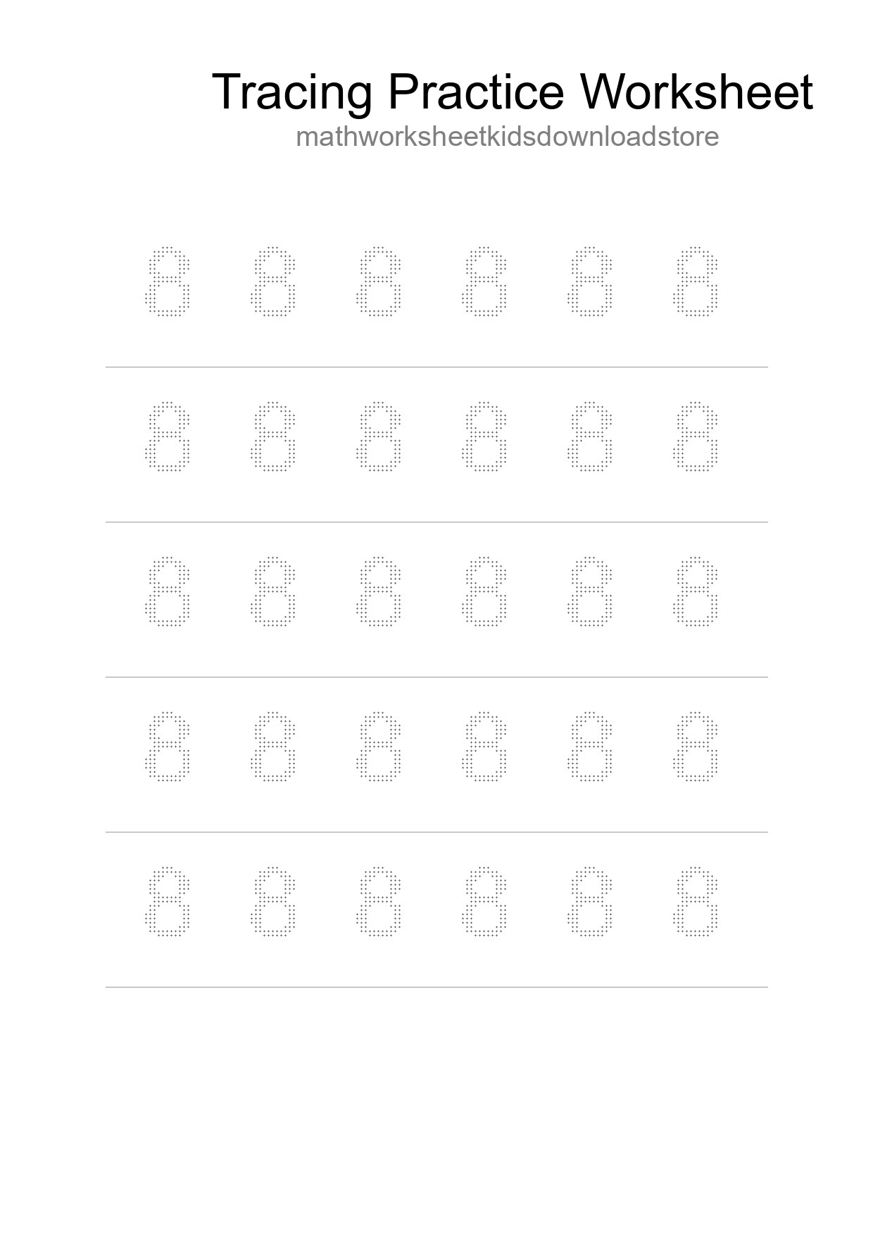 Printable Tracing Worksheet For Kids - Part 98